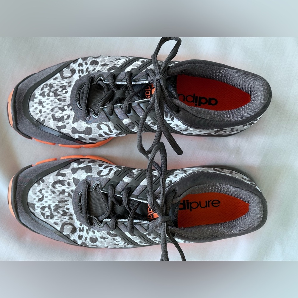 Adidas Adipure Women’s Gray Leopard-Print Athletic sneakers New never worn